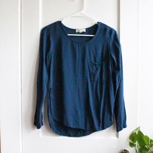 Anthropologie Blue Top-S
